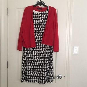 Sheath dress and sweater